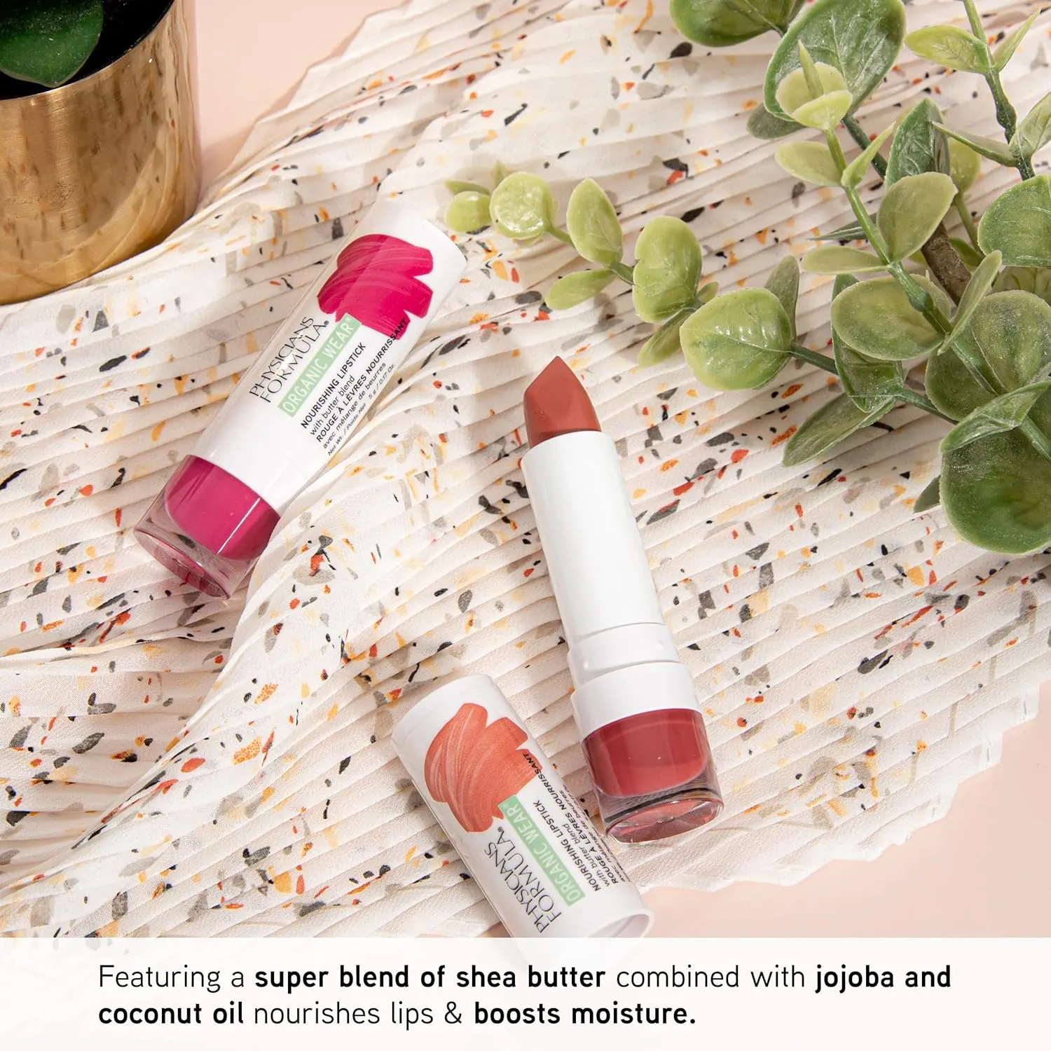 Physicians Formula Organic Wear All Natural Lipstick, Buttercup, Nourishing, Dermatologist Approved, Gluten Free