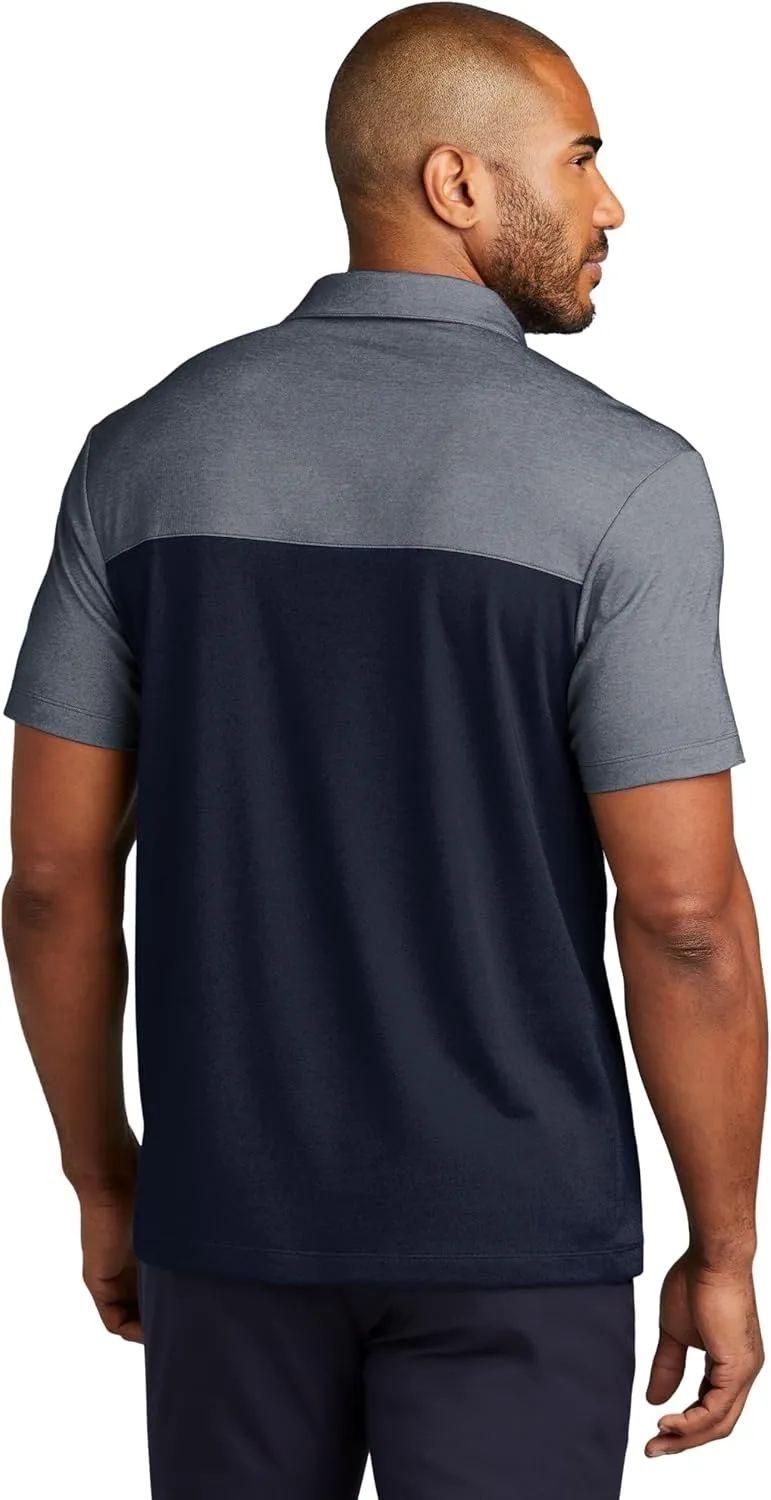 Port Authority Fine Pique Blend Blocked Polo