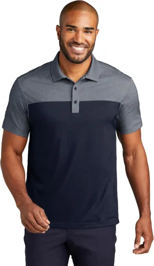 Port Authority Fine Pique Blend Blocked Polo