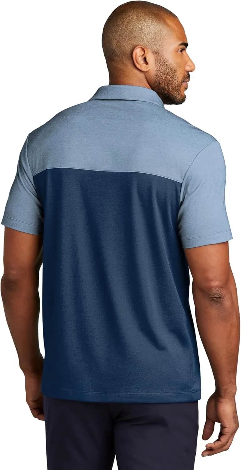 Port Authority Fine Pique Blend Blocked Polo