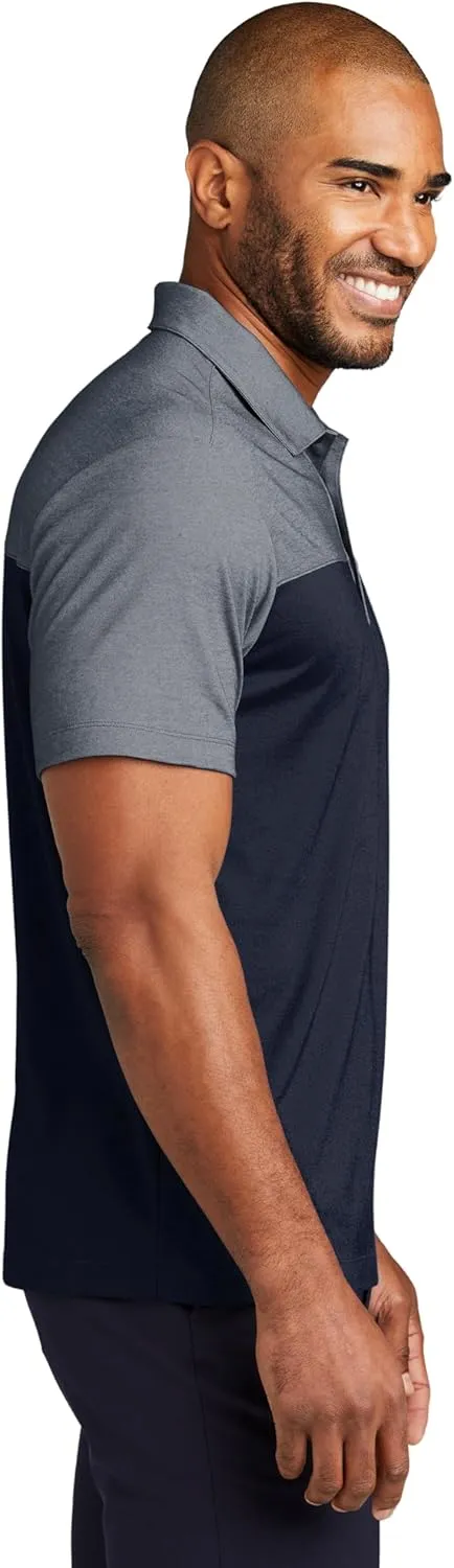 Port Authority Fine Pique Blend Blocked Polo