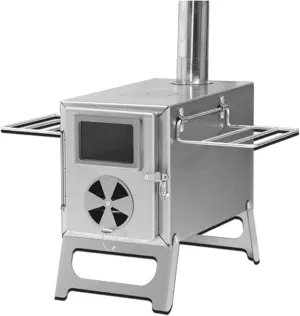 Portable Camping Wood Stove, Wood Burning Stove for Winter Camping, Multifunctional Hot Tent Stove, for 2 to 3 People Outdoor Camping, Travel, Picnic, BBQ