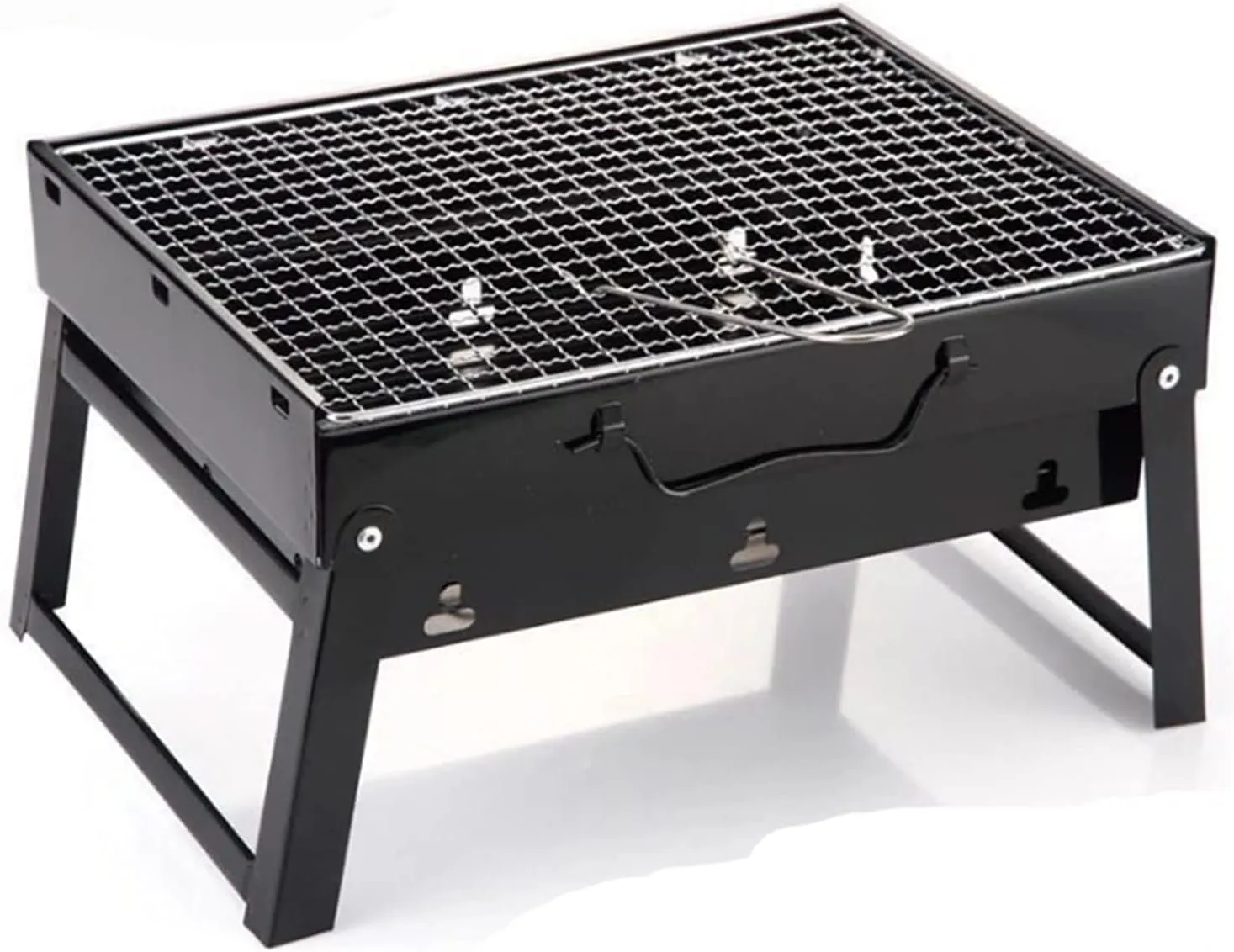 Portable Charcoal Grill Stainless Steel Grill Folding BBQ Grill for Tabletop Camping Grill Charcoal Small Grill for Outdoor Barbecues Picnic Cooking 3/4 People (3/4 People)