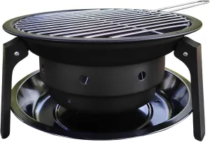 Portable Folding BBQ Grill – Barbecue Charcoal Grill, Outdoor Barbecue Grill with Storage Bag, Grill and Insulated Water Tray, 3-5 People Use, for Camping Picnic Hiking Party