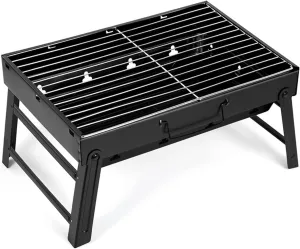 Portable Grill Portable BBQ Charcoal Grill Stainless Steel Small BBQ Tool Kit Outdoor Cooking Camping Picnic Beach Portable BBQ