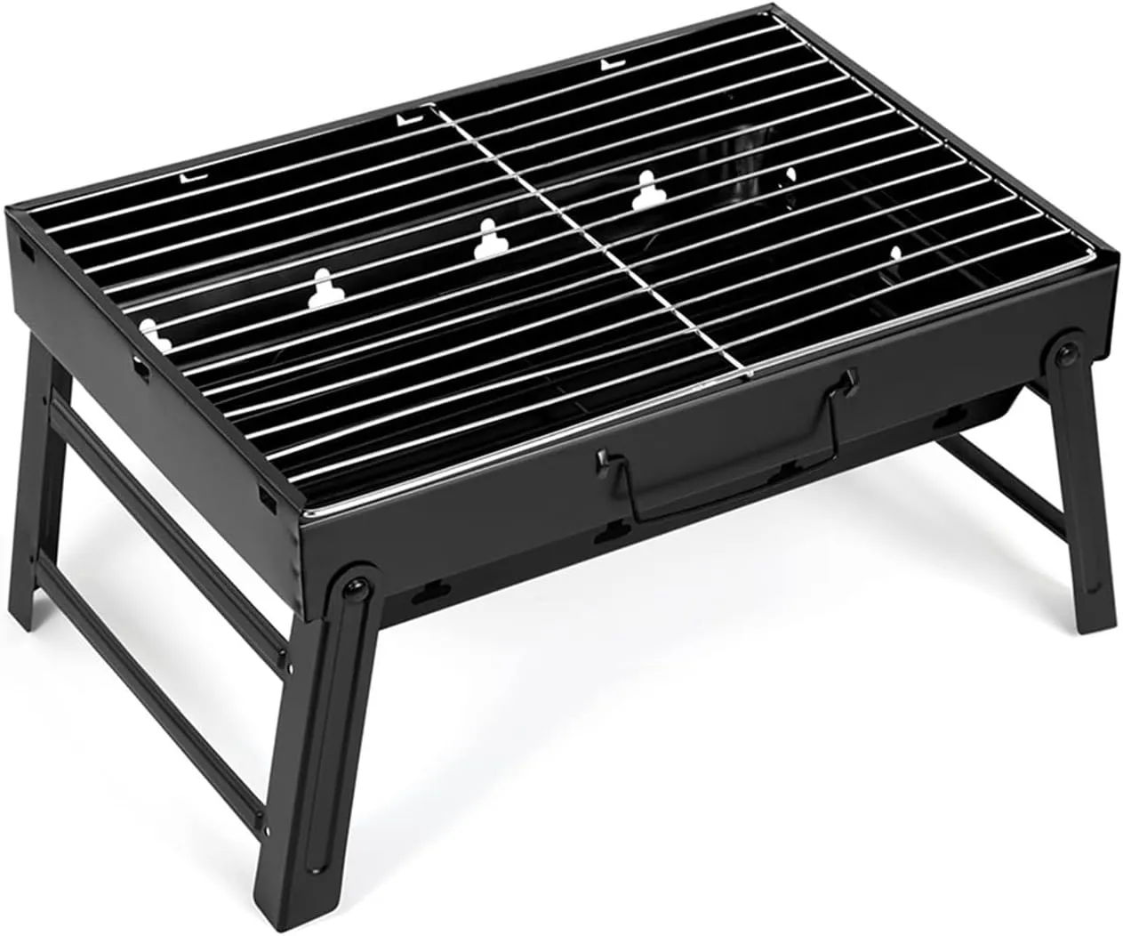 Portable Grill Portable BBQ Charcoal Grill Stainless Steel Small BBQ Tool Kit Outdoor Cooking Camping Picnic Beach Portable BBQ
