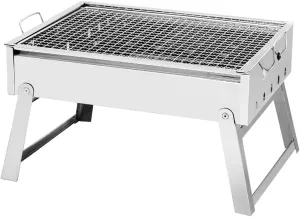 Portable Grills Barbecue Stove with Wire Mesh, Silver Portable Barbecue Grill, Bbq Tool Kits for Outdoor Cooking Camping Camping BBQ