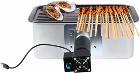 Portable Camping Barbecue Grill Adjustable Tabletop Camping Grill with Carry Bag for Outdoor Cooking, Bonfire, Patio, Backyard