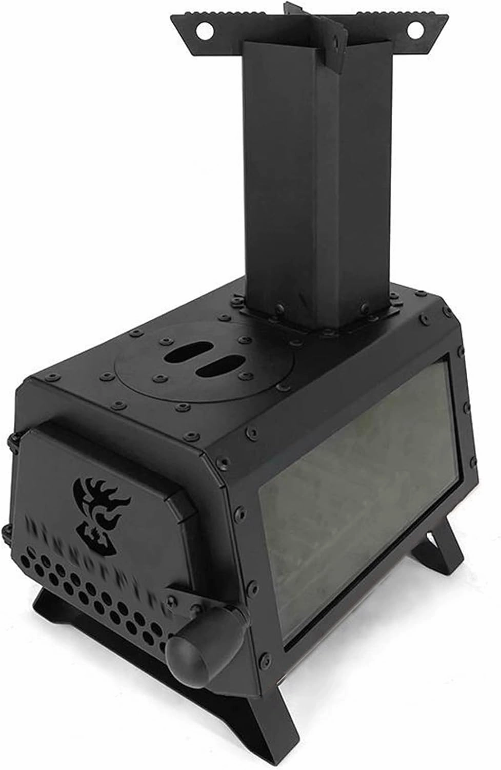 Portable Camping Wood Stove, Outdoor Wood Burning Stove, Multifunctional Hot Tent Stove, for 2 to 3 People Winter Camping, Picnic, BBQ, Hunting