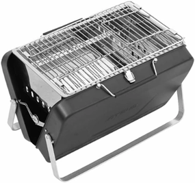 Portable Charcoal Grill Foldable Stainless Steel BBQ Grill Tool Barbecue Grill Barbecue Grill for Outdoor Camping Picnics Charcoal Grill BBQ Grill (Color : Black)