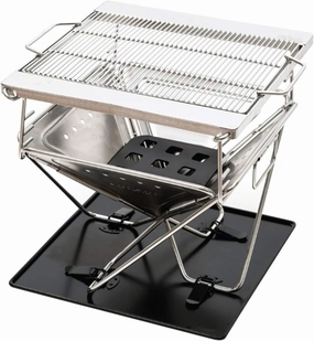 Portable Wood Burning Camping Stove Folding Stainless Steel Stove for Cooking BBQ Picnic for Bakcyard Barbeque Camping Picnic