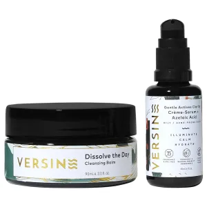 Pregnancy-Safe Cleansing Balm & Azelaic Acid Serum Bundle – For Oily, Acne-Prone Skin – Dermatologist-Tested & Non-Comedogenic – Mango Seed Butter, Niacinamide, Squalane, Vitamin C – Vegan