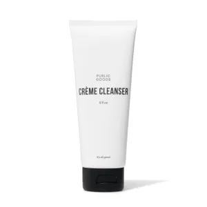 Public Goods Crème Cleanser | Natural Face Wash for Women & Men | Gentle on Sensitive Skin | Daily Hydrating Milk Cleanser | Organic Coconut Oil | Vegan | Makeup Remover | Made in USA | 4 Fl Oz