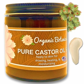 Pure Organic Castor Oil Salve - Unrefined Hexane-Free Moisturizer for Skin, Body & Face - Infused with Shea Butter for Deep Hydration - Natural Care Cream - Acne & Fine Lines, 4 oz
