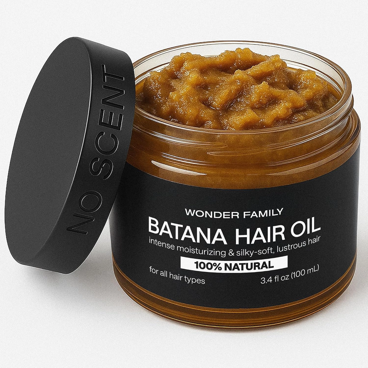 Raw Batana Oil Paste for Hair Growth – Honduran Curly Hair Oil for Frizzy Hair – Aceite de Batana Para La Caida del Cabello – Dry Scalp Care Kit with Batana Paste & Scalp Massager
