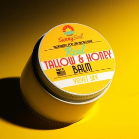 REAL Grass Fed Tallow & Raw Honey Balm made with Unrefined Shea Butter & Coconut Oil - Natural & Organic Face & Body Butter - Skin Moisturizer for Eczema, Rosacea, Dry Skin - Vanilla (2oz)