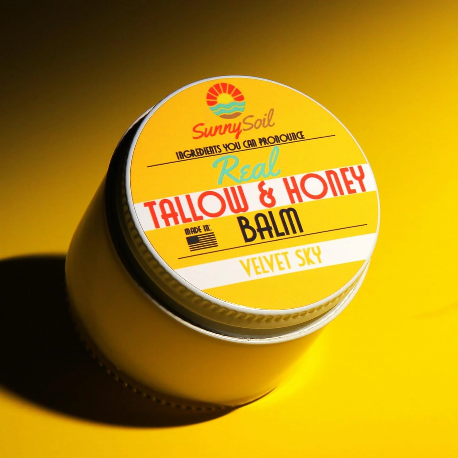 REAL Grass Fed Tallow & Raw Honey Balm made with Unrefined Shea Butter & Coconut Oil - Natural & Organic Face & Body Butter - Skin Moisturizer for Eczema, Rosacea, Dry Skin - Vanilla (2oz)