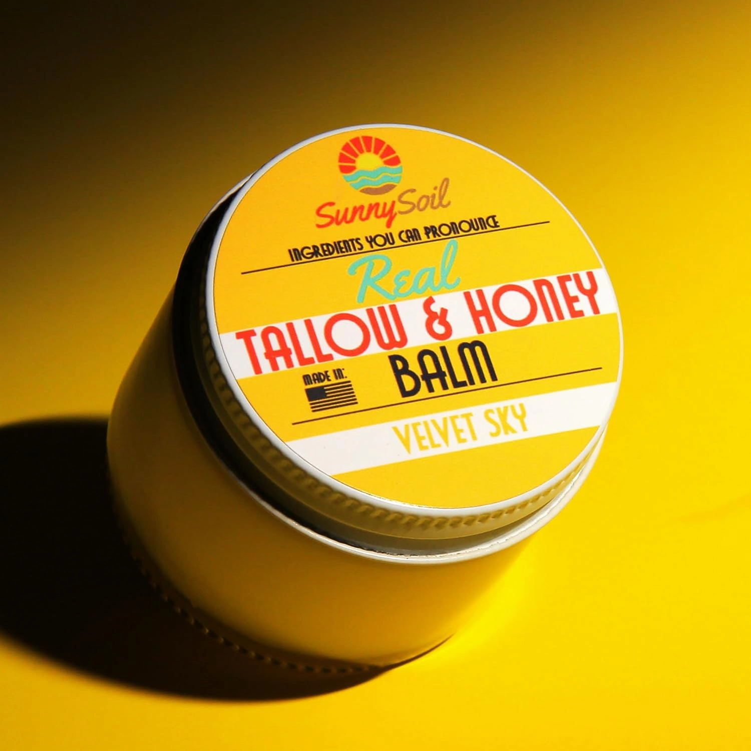 REAL Grass Fed Tallow & Raw Honey Balm made with Unrefined Shea Butter & Coconut Oil - Natural & Organic Face & Body Butter - Skin Moisturizer for Eczema, Rosacea, Dry Skin - Vanilla (4oz)