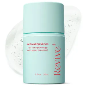 Red Light Therapy Activation Serum - Amplify Effects & Reduce Wrinkles with Hydrating Serum for Face - Green Tea Serum - Hydrating Face Serum Skin Care Routine - Hyaluronic Acid Serum for Face - 1oz
