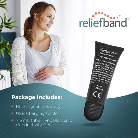 Reliefband Premier Anti-Nausea Wristband for Motion Sickness, Morning Sickness, Travel & Vomiting Relief - Motion Sickness Wristband FDA Cleared Drug-Free, Fast-Acting, Nausea Relief Band (Charcoal)
