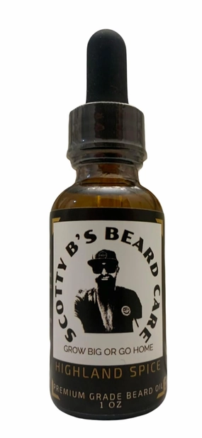 Scotty B's Beard Care - Highland Spice Premium Hydrating Beard Oils - 1 fl oz