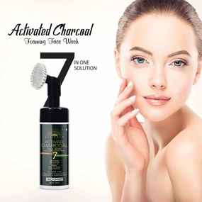 Sheltr Activated Charcoal Foaming Fash Wash 7 IN 1 Anti-Pigmention For Oil Control Skin Brightning & Lightning For all skin types- Face Wash (100 ml)