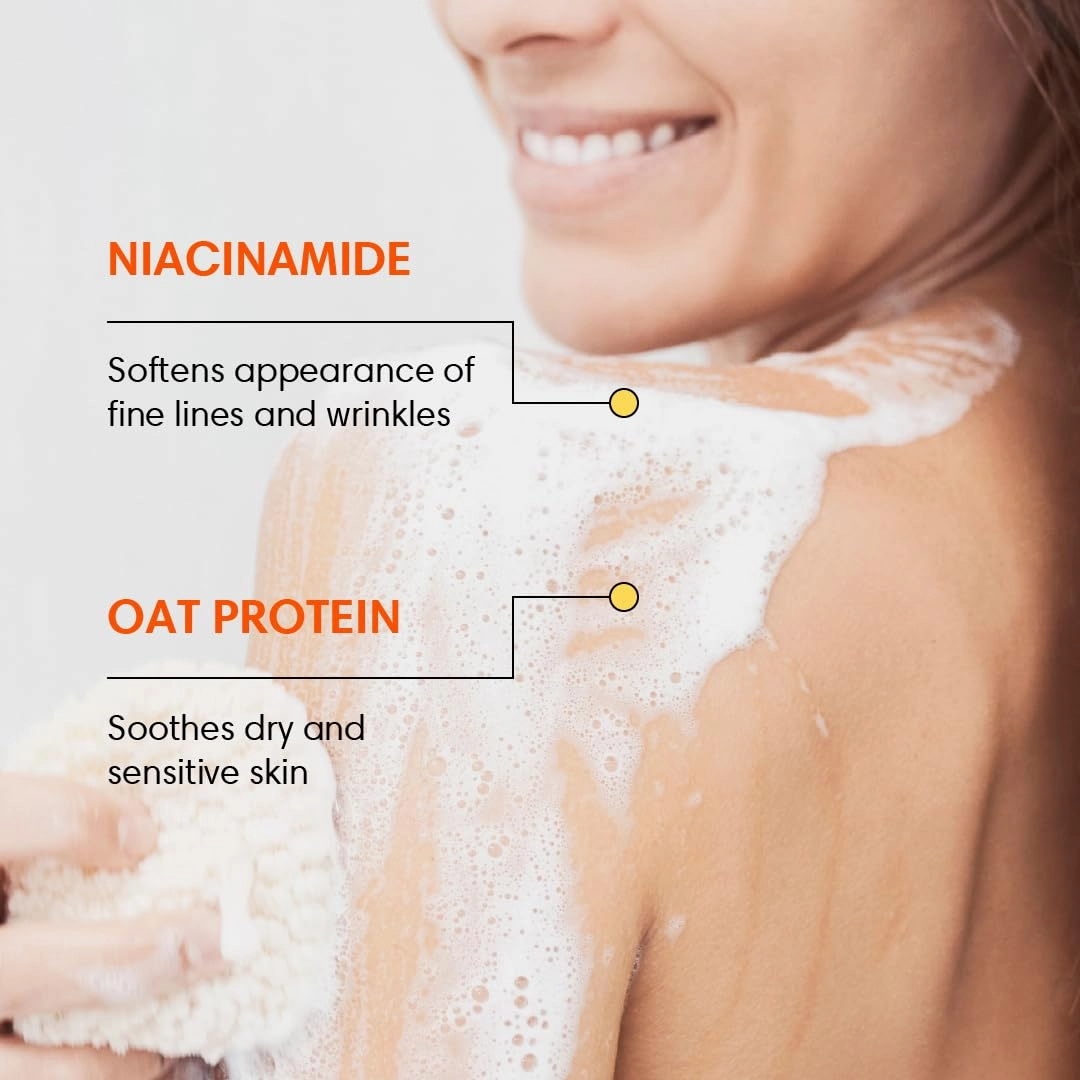 ShiKai Very Clean Body Wash (Sweet Mango, 12 oz) | Hydrating Gel Cleanser for Dry Skin | With Niacinamide, Oat Protein, Vitamins C & E