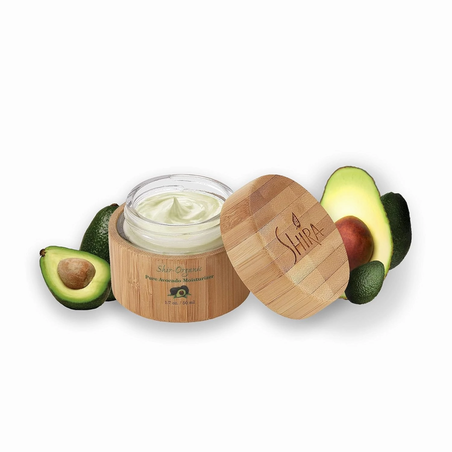Shir Organic Avocado Moisturizer, 24-Hour Hydrating Face Cream Infused with Vitamins A, B, D, and E for Nourished Skin, Pure Face Moisturizer Cream(50ml)