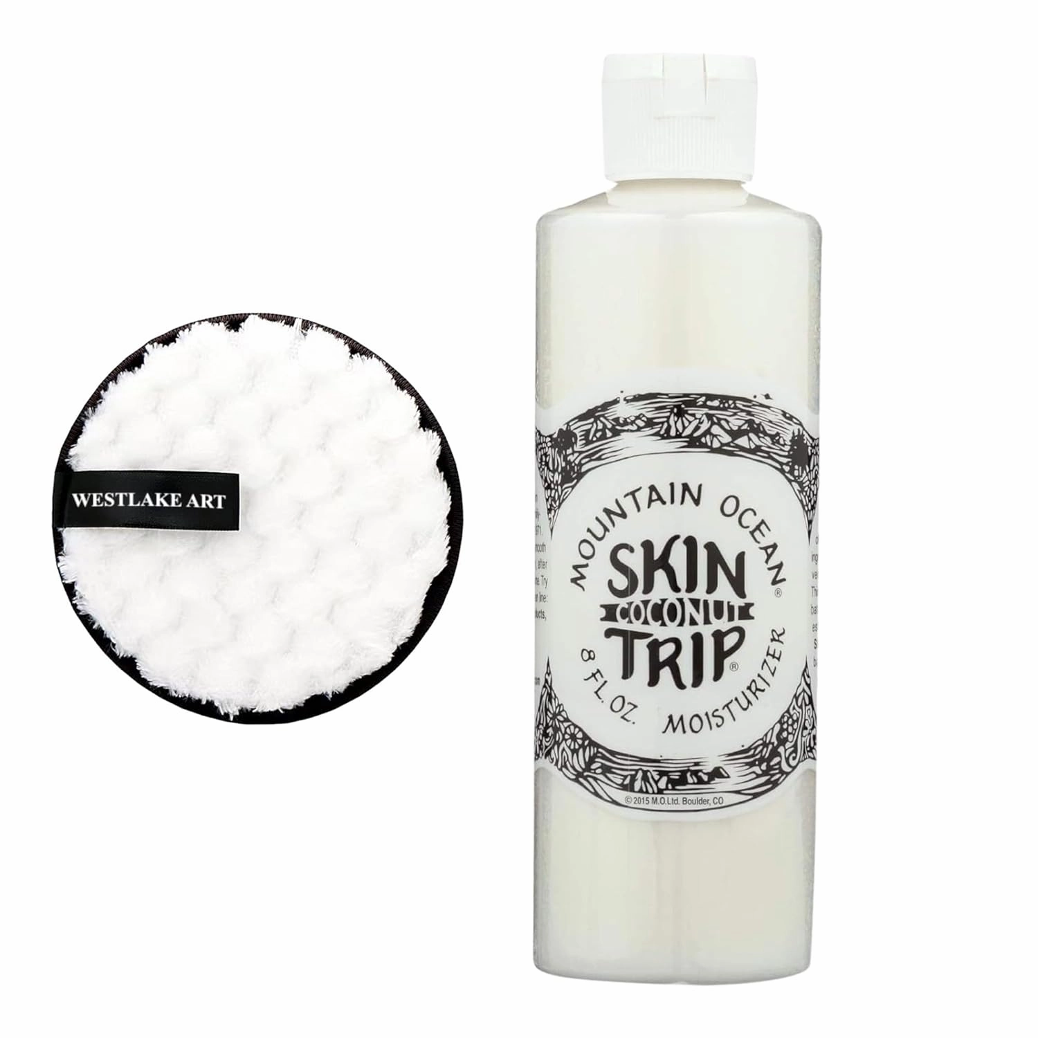 Skin Trip Coconut Moisturizer 8 Oz | Bundled With Reusable Makeup Pad - Deep Hydration Skin Trip Coconut Lotion, Skin Moisturizer For Body, Versatile For Skin Types [Pack Of 3]