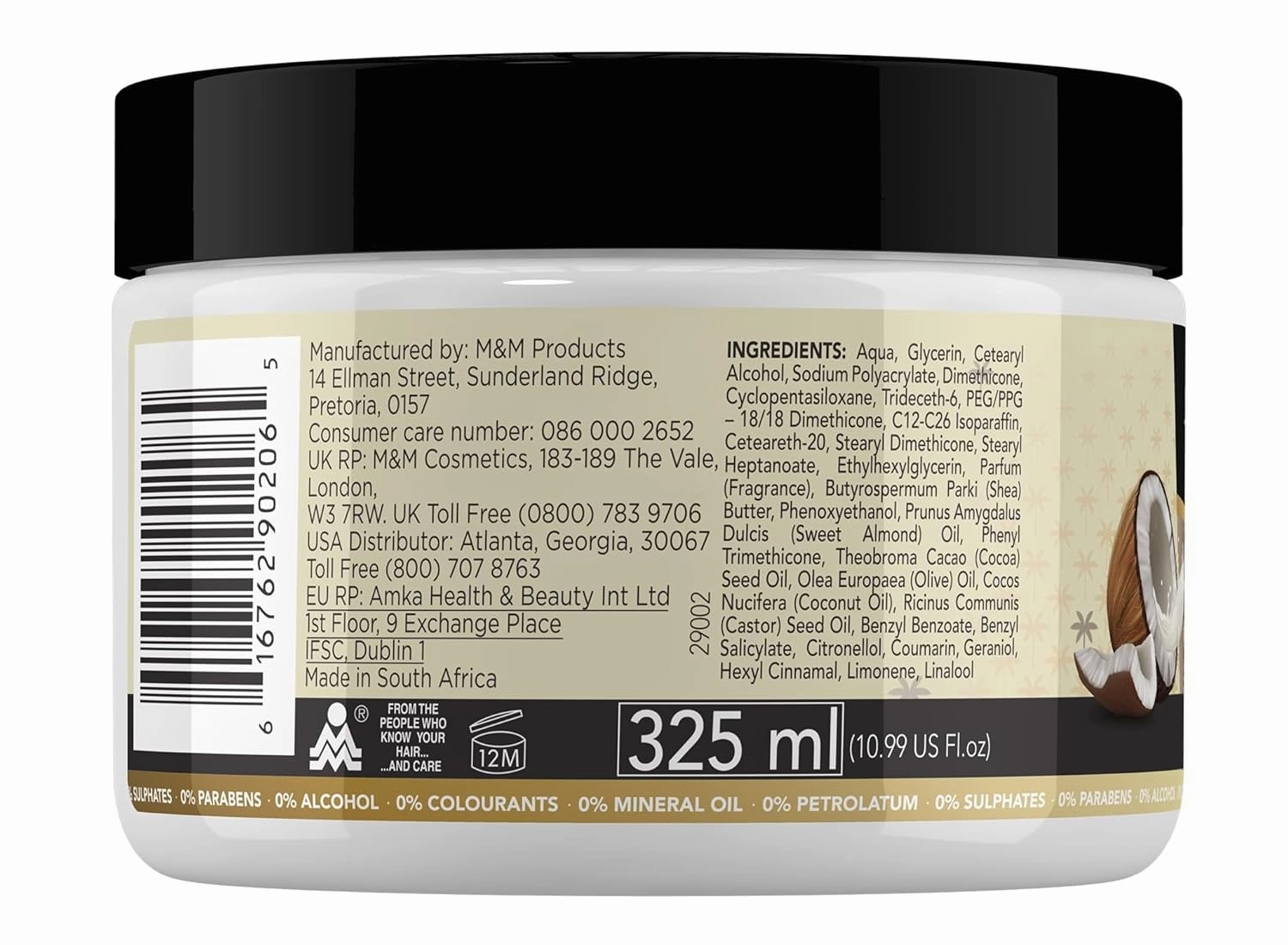 Sofn’free Coconut & Jamaican Black Castor Oil Curling Cream for Natural Hair - Volumizer & Hair Moisturizer for Coily & Curly Hair - 11 Fl Oz (Pack of 3)
