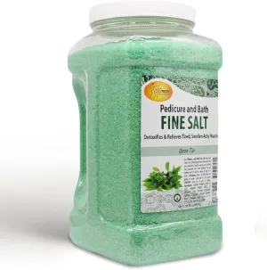 SPA REDI - Detox Foot Soak Pedicure and Bath Fine Salt, Green Tea, 128 Oz - Made with Dead Sea Salts, Argan Oil, Coconut Oil, and Essential Oil - Hydrates, Softens and Moisturizes