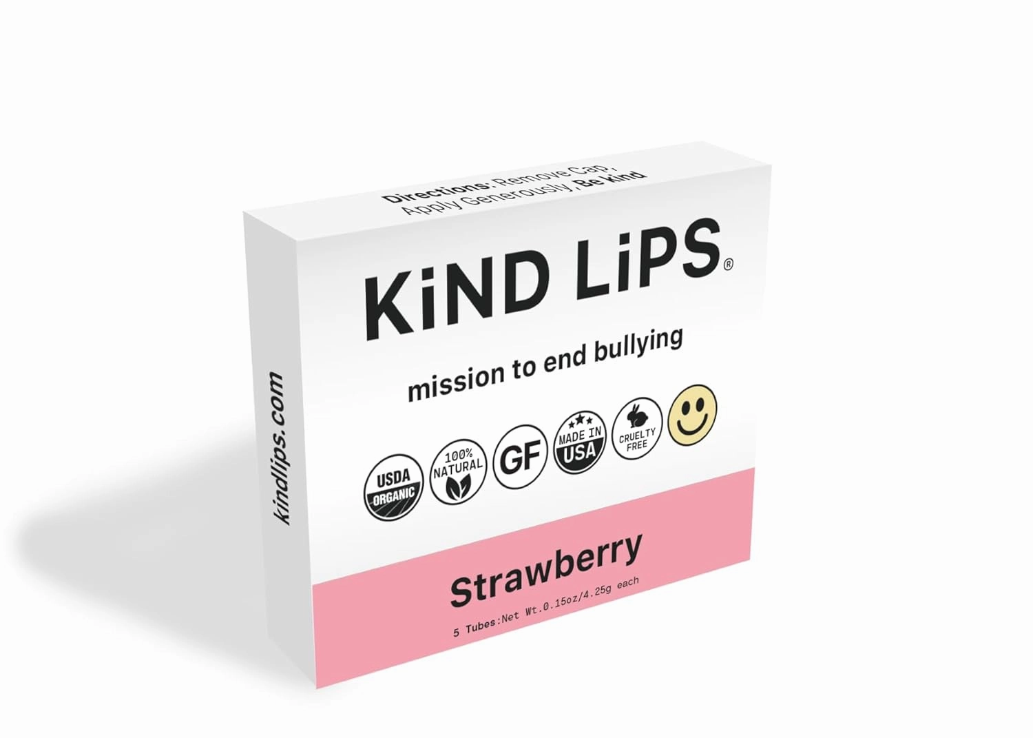 Strawberry Lip Balm 5-Pack | Organic & Natural Lip Care | Chapstick Alternative with Clean, Gluten-Free, Grain-Free Ingredients | Smooth, Hydrating, Non-Toxic Formula | Made in USA