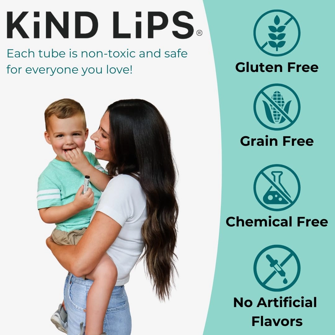 Strawberry Lip Balm 5-Pack | Organic & Natural Lip Care | Chapstick Alternative with Clean, Gluten-Free, Grain-Free Ingredients | Smooth, Hydrating, Non-Toxic Formula | Made in USA