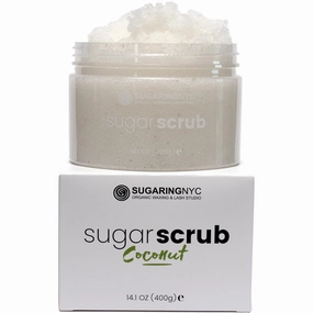 Sugaring NYC Moisturizing and Exfoliating Signature Body Scrub - Silky Smooth Skin and Ingrown Hair Prevention (Juicy Coconut)