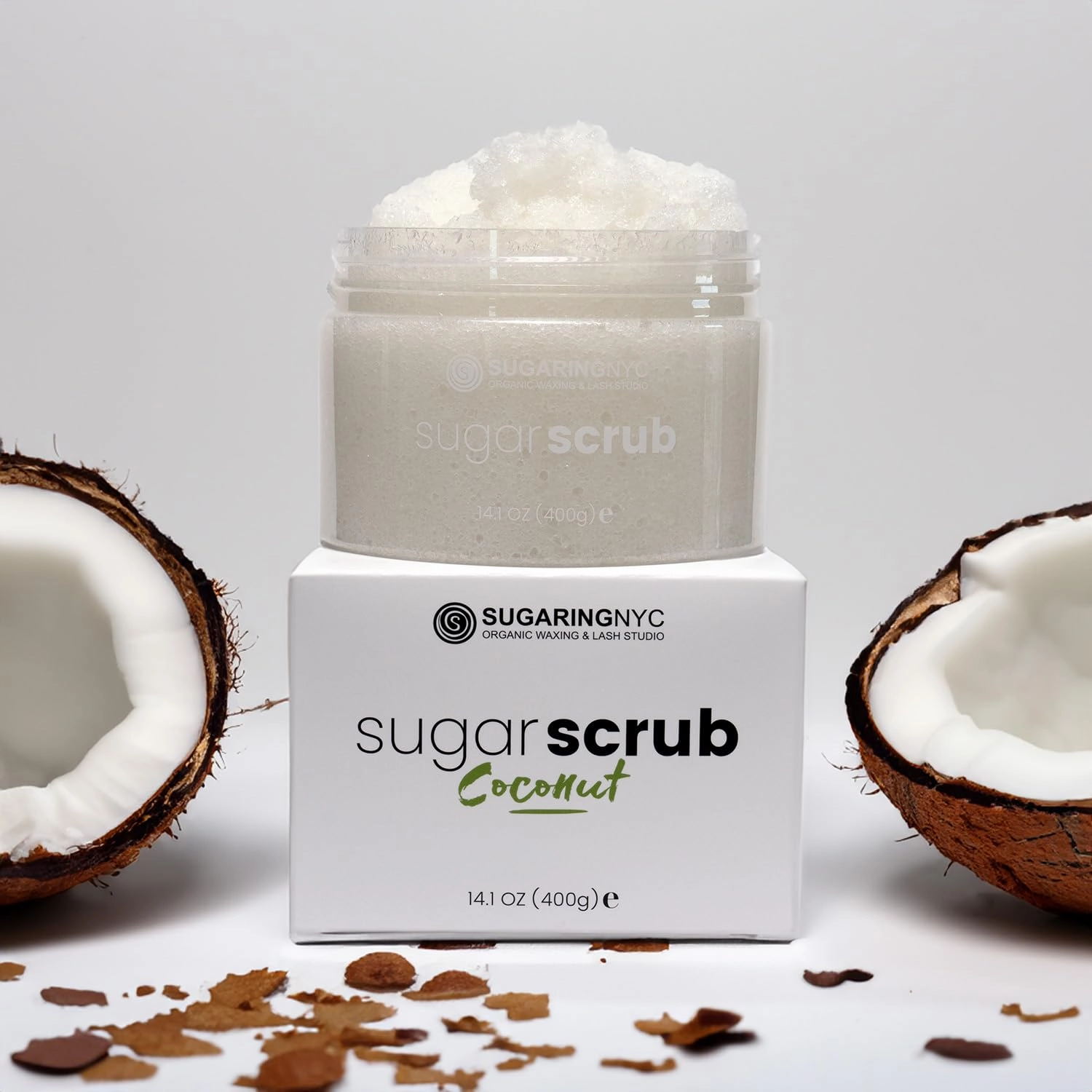 Sugaring NYC Moisturizing and Exfoliating Signature Body Scrub - Silky Smooth Skin and Ingrown Hair Prevention (Juicy Coconut)