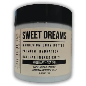Sweet Dreams Magnesium Emulsified Body Butter, 4 oz., 1 Count | Mango Butter | Premium Magnesium Oil | Natural Ingredients | Magnesium Lotion | Rosemary   Tea Tree Essential Oil