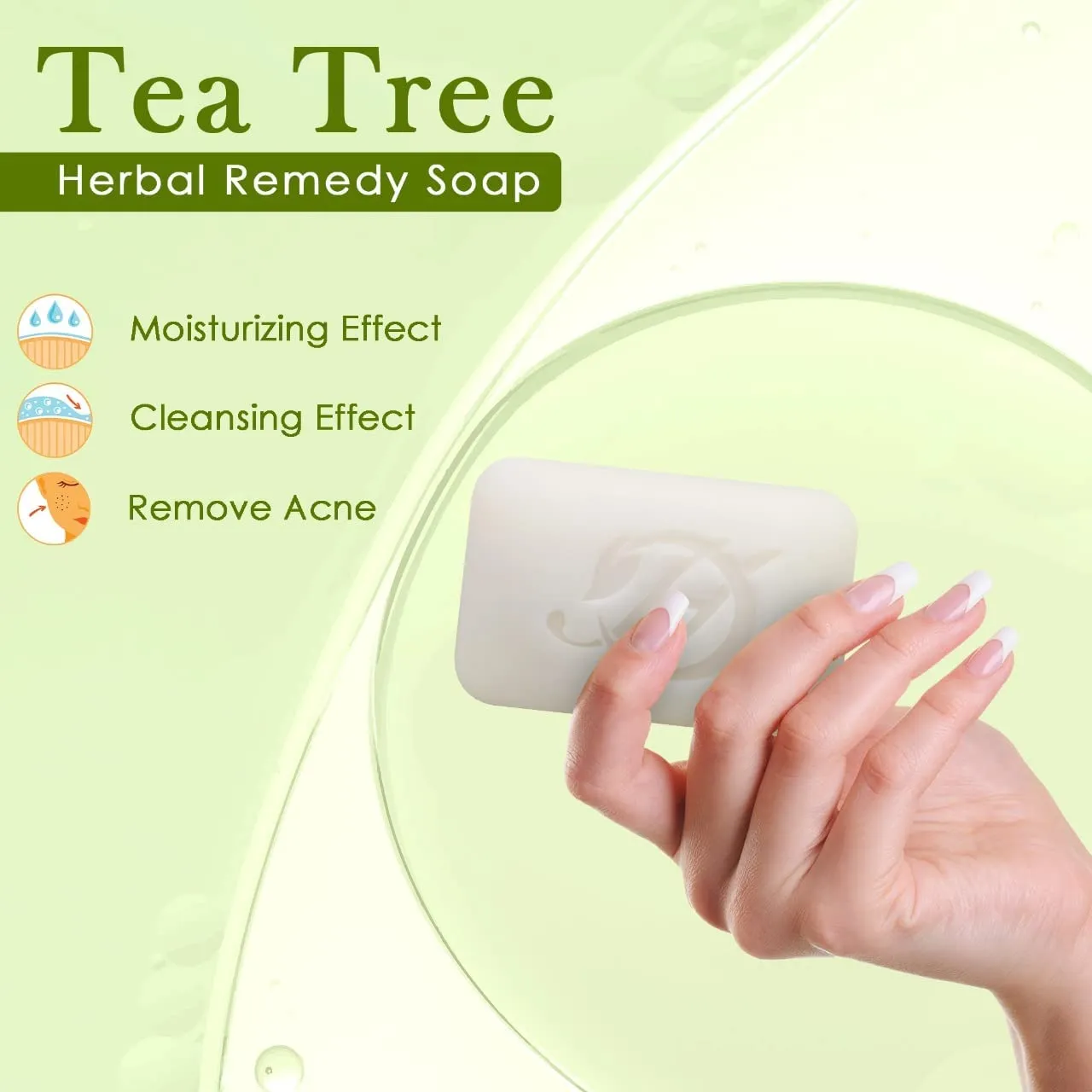 Tea Tree oil Herbal Soap | Pack of 3 of 5oz soap Bar | Natural Bar Soap for Face and Body | Hydrating and Nourishing | Suitable for Men and Women