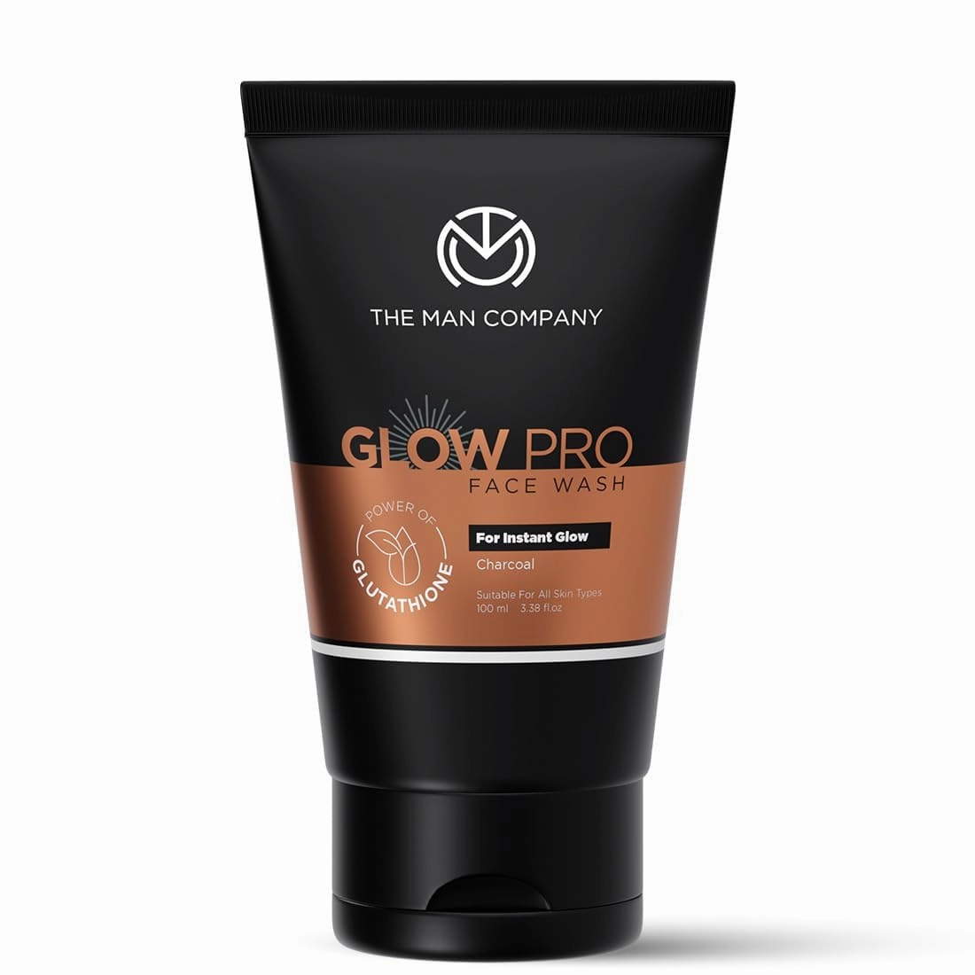 The... Man... Company Glow Pro Face Wash for Men - 100ml | Enriched with Glutathione, Charcoal | Instant Glow, Deep Cleansing & Evens Skin Tone | Men's Face Wash for Dry Skin | Toxin Free