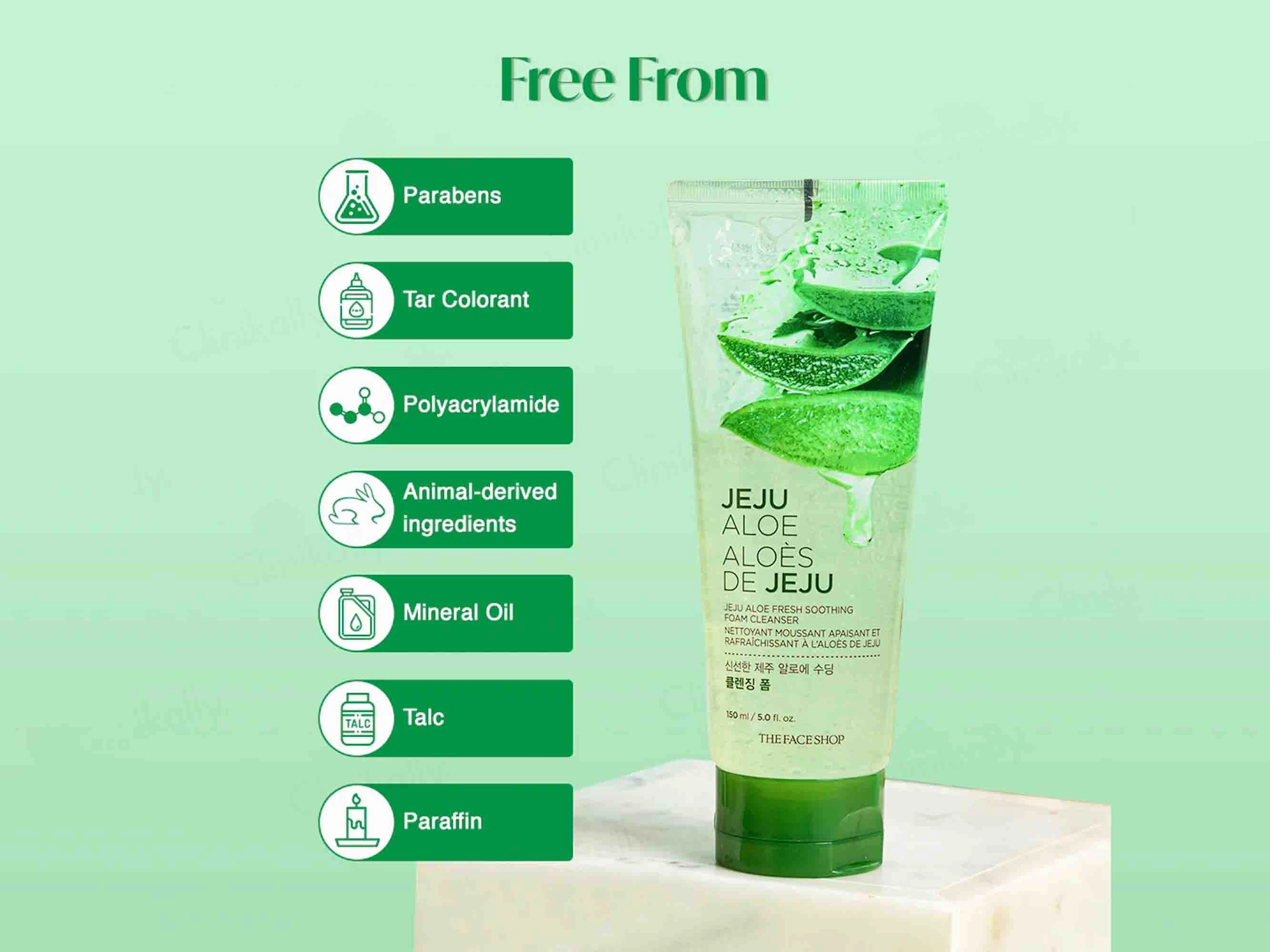 The Face Shop Jeju Aloe Fresh Soothing Foam Cleanser
