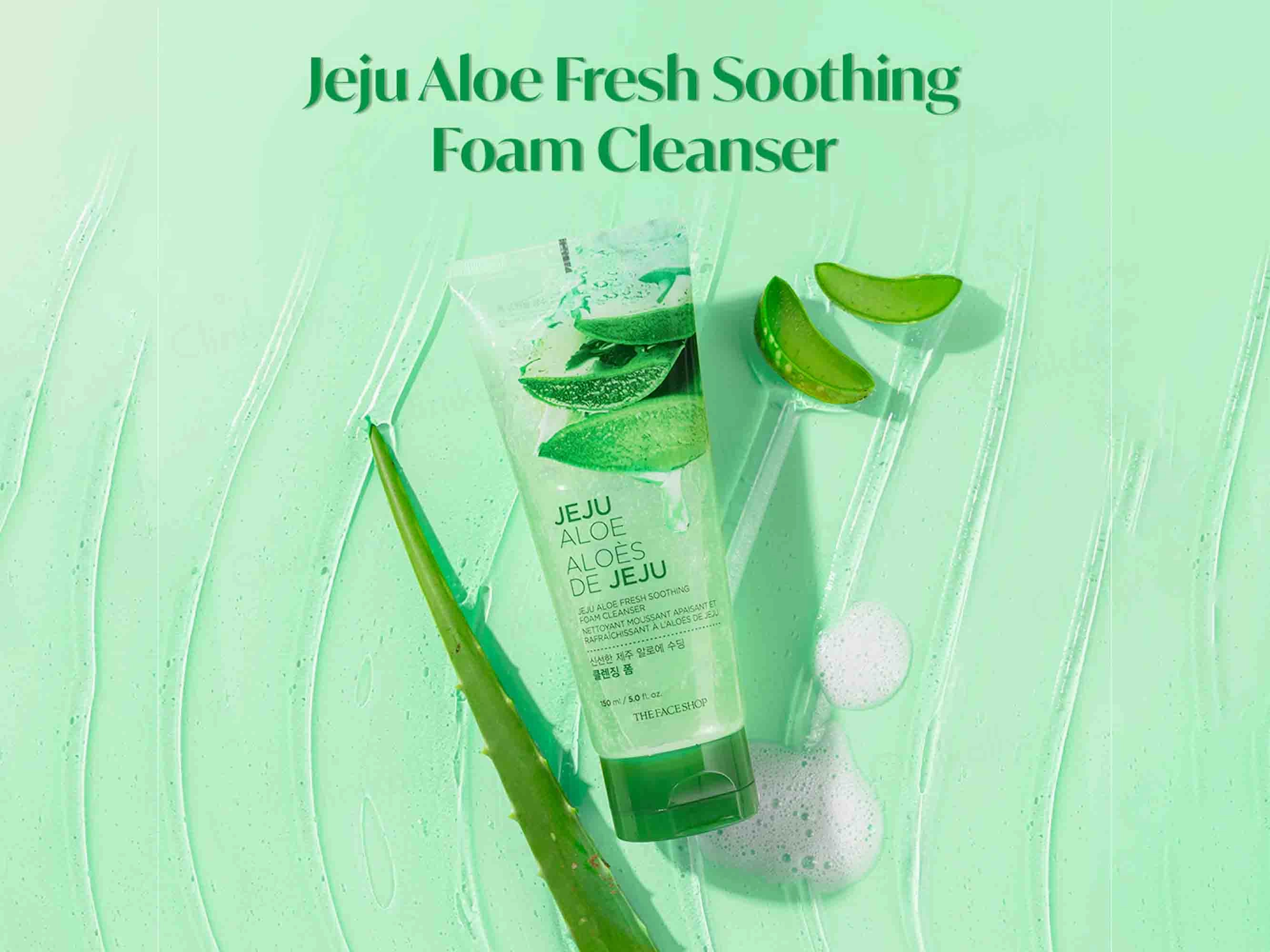 The Face Shop Jeju Aloe Fresh Soothing Foam Cleanser