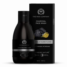 The ManCompany Activated Charcoal Face Wash for Men - 100ml | Exfoliating & Brightening Face Wash | EnrArgan Essential Oils | Anti Pollution, Acne Oil Control | Deep Cleansing |