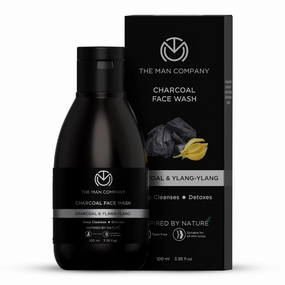 TheMan ompany Activated Charcoal Face Wash for Men - 100ml | Exfoliating & Brightening Fa..ce Wash | Enriched with Ylang Ylang & Argan Essential Oils | Anti Pollution, Acne Oil Control
