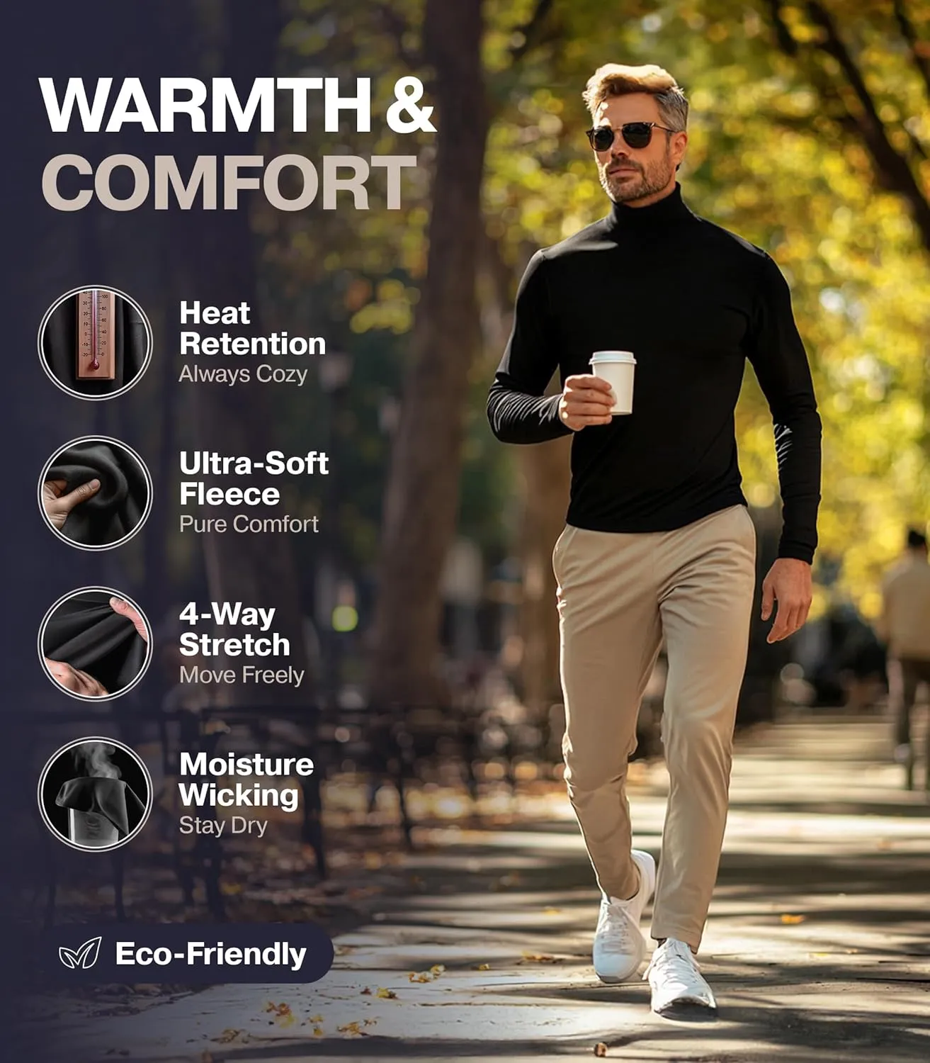 Thermajohn Thermal Shirts for Men Long Sleeve Thermal Compression Shirts for Men Base Layer Cold Weather
