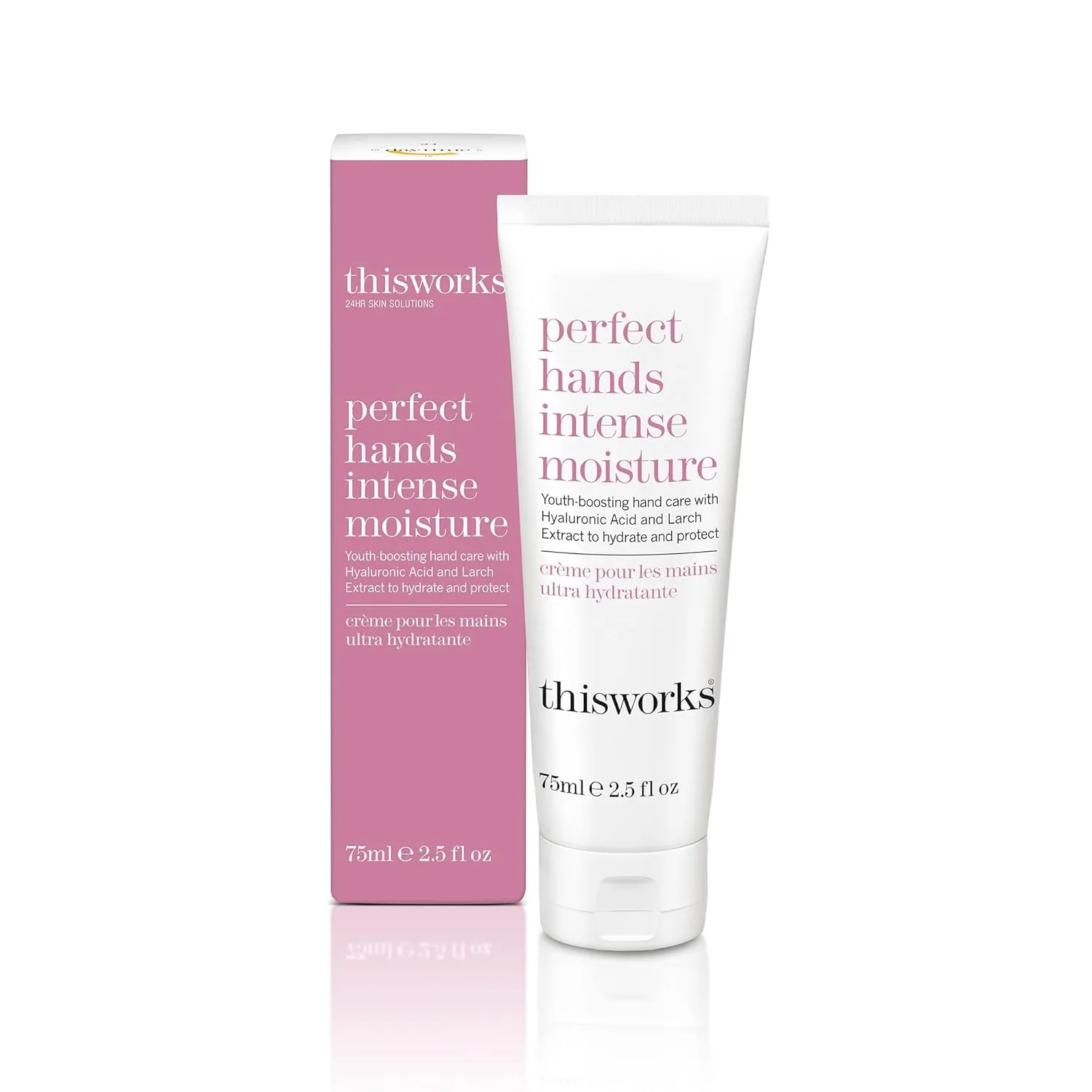 THISWORKS Perfect Hands Intense Moisture, 75ml, Hydrating Hand Cream Enriched with Larch Extract, Coconut and Fragranced Botanicals, Youth-Boosting Hand Moisturiser for Dry Skin