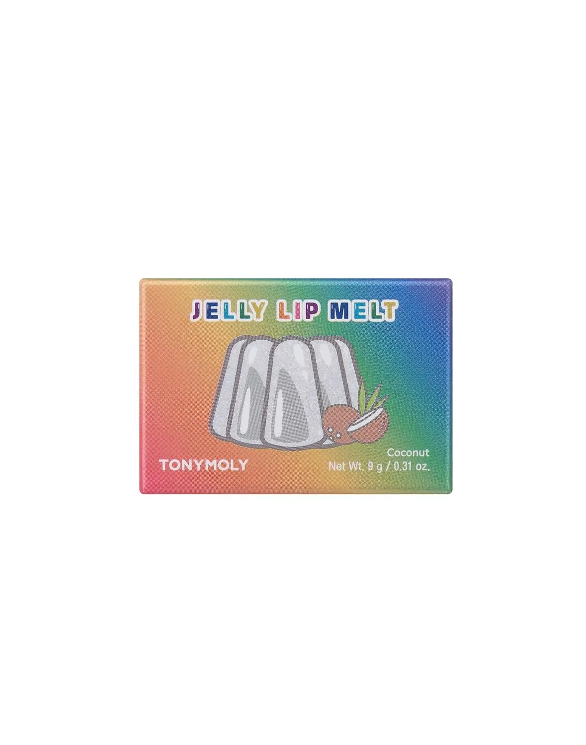 TONYMOLY Jelly Lip Melt, Limited Edition Moisturizing, Hydrating & Nourishing Glitter Lip Balm Treatment & Highlighter, Coconut 0.31 oz.