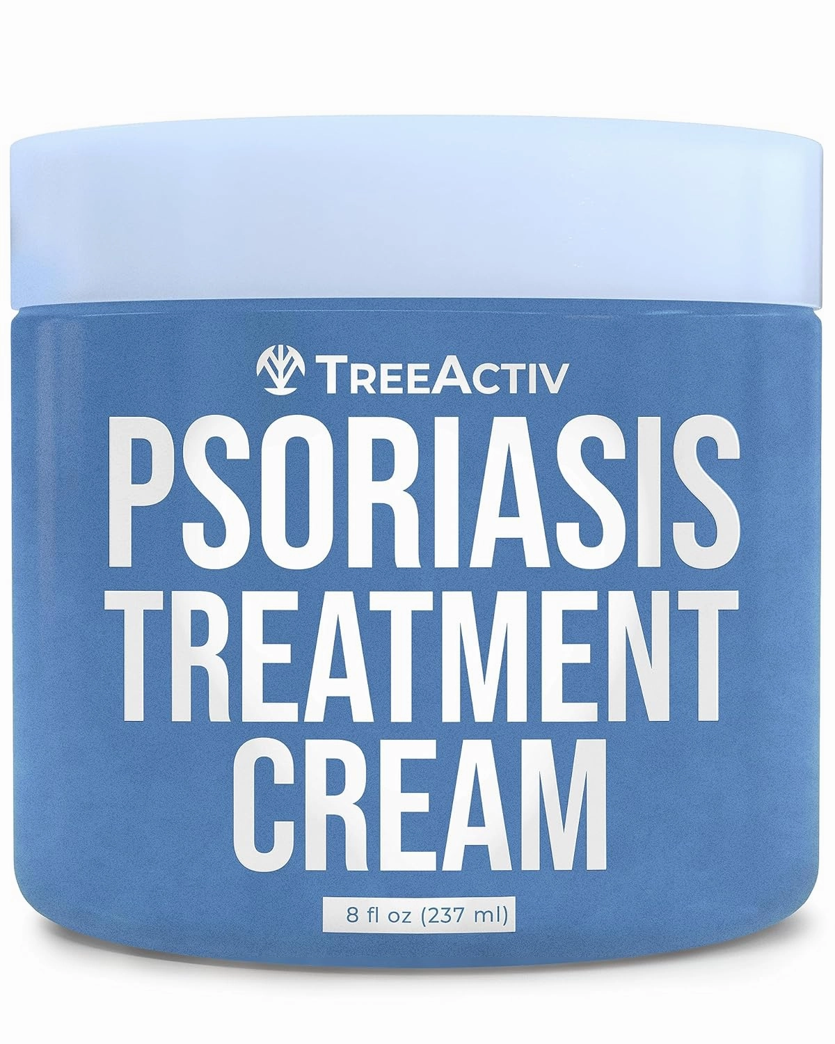 TreeActiv Psoriasis Treatment Cream, 8oz, Psoriasis Cream with Hyaluronic Acid for Face, Scalp, Body, Soothing Cream for Psoriasis Treatment, Psoriasis Moisturizing Cream for Scaly Dry Skin, 500  Uses