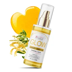Turmeric and Aloe Body Oil- Luxury Glow Body Oil - Vegan Glow Oil - Carrot Seed oil- Hydrating Oil- Vegan Skincare (Honey Suckle)