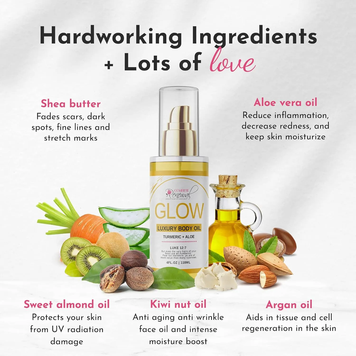 Turmeric and Aloe Body Oil- Luxury Glow Body Oil - Vegan Glow Oil - Carrot Seed oil- Hydrating Oil- Vegan Skincare (Honey Suckle)