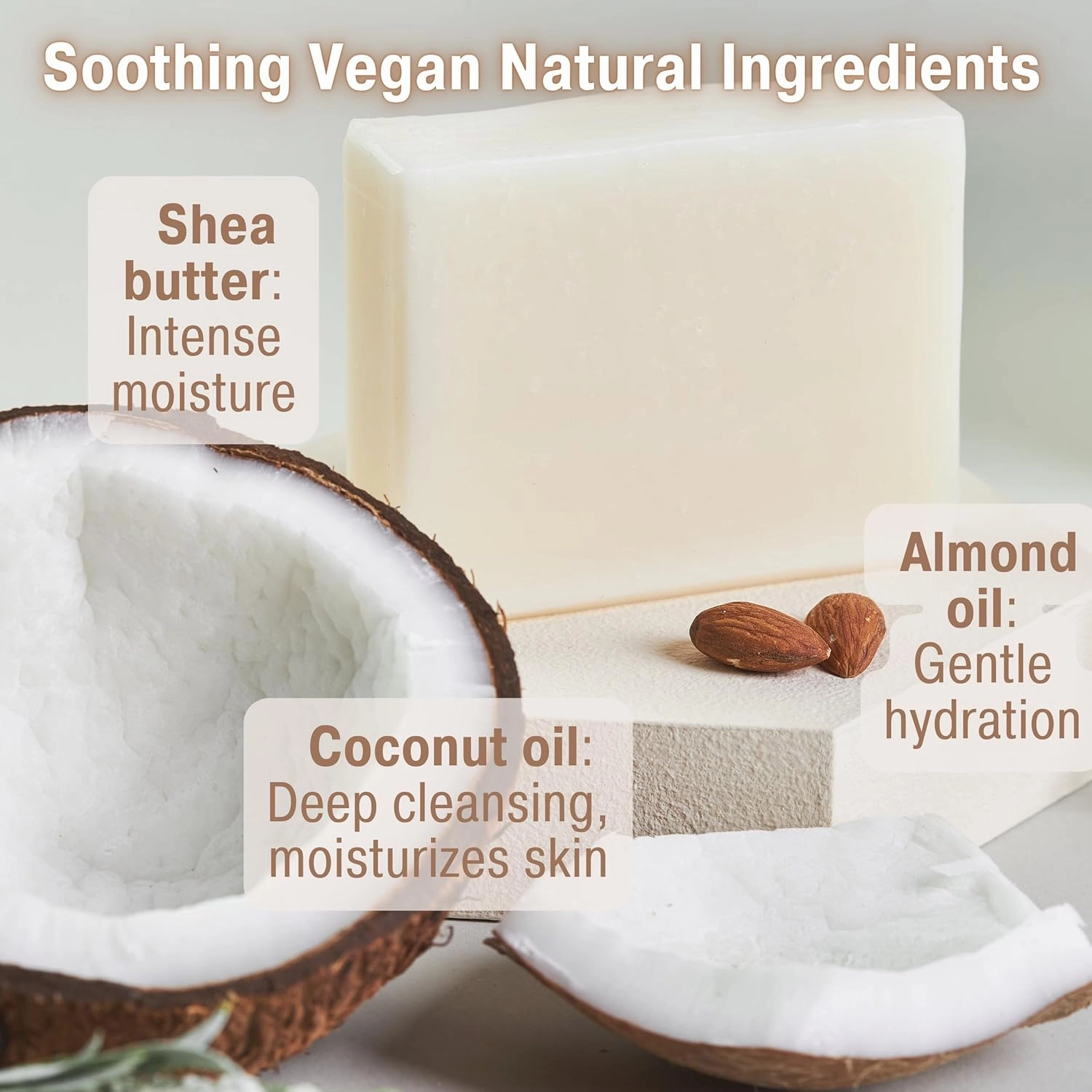 Unscented Soap (4-pack) | Fragrance Free Soap | Sensitive Skin Soap | All Natural Bar Soap for Women & Men | Natural Soap Bar | Body Soap Bars | Bath Soaps | Handmade Soap | Coconut Soap | Moisturizing Bar Soap | Vegan Non Toxic Bar Soap