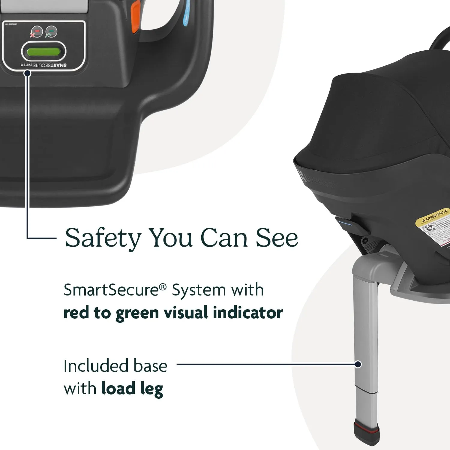 UPPAbaby Mesa Max Infant Car Seat/Base with Load Leg and Robust Infant Insert Included/Innovative Safety Features   Simple Installation/Direct Stroller Attachment/Jake (Charcoal)